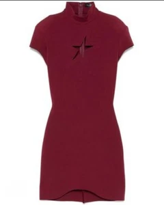 Mugler Minikleid rot Sterne Cut Out 38 (10) UVP 620£ #S360 - Bild 1 von 19