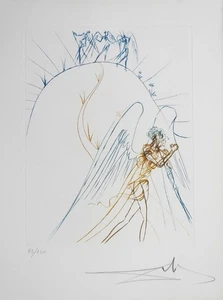 SALVADOR DALI etching The Flight Of Satan Paradis Terrestre 1 1974 Rives SIGNED - Picture 1 of 10
