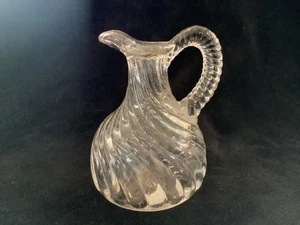EAPG -Elson Glass Co. "Elson Swirl - Alpha Swirl" clear cruet - Picture 1 of 4