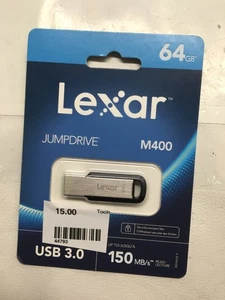 Lexar JumpDrive M400 64GB USB 3.0 Flash Drive - Grey and Black (44793) - Picture 1 of 3