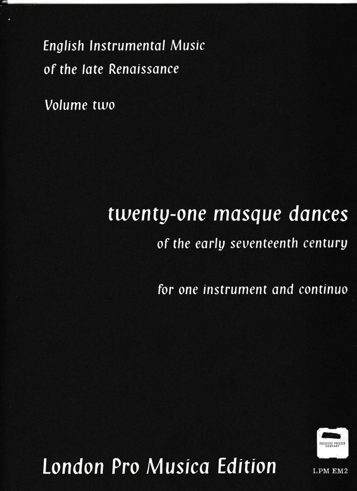 Twenty-One Masque Dances of The Early 17th Century for 1 Instrument & Continuo - Image 1 of 1