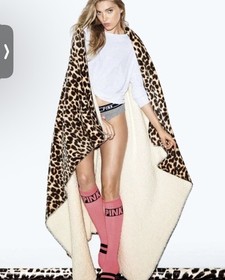 Victoria's Secret PINK Leopard Blanket - NIP 💖