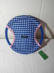 Kate Spade New York Hund Kauspielzeug, Seil, Frisbee, Gingham Blau - Bild 1 von 8