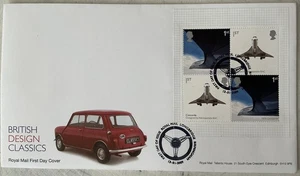 GB QEII 2009 British Design Classics Concorde Pane RM FDC Longbridge Birmingham - Picture 1 of 4