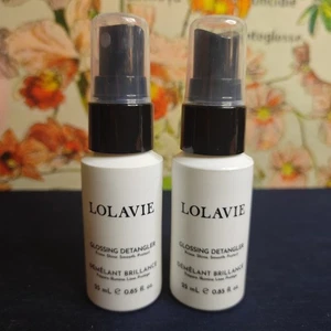 Lot x2 Lolavie Glossing Detangler Travel Size (0.85 Oz/25mL Each) NEW Spray Mini - Picture 1 of 4