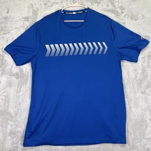 FILA Camicia Uomo XXL Blu Manica Corta Sportiva Girocollo Asciugatura Rapida Sport Tempo Libero Palestra - Foto 1 di 9