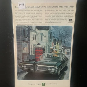 Vintage 1968 Pontiac Bonneville Humdrum into Wide Track Ad Advertisement - Picture 1 of 2