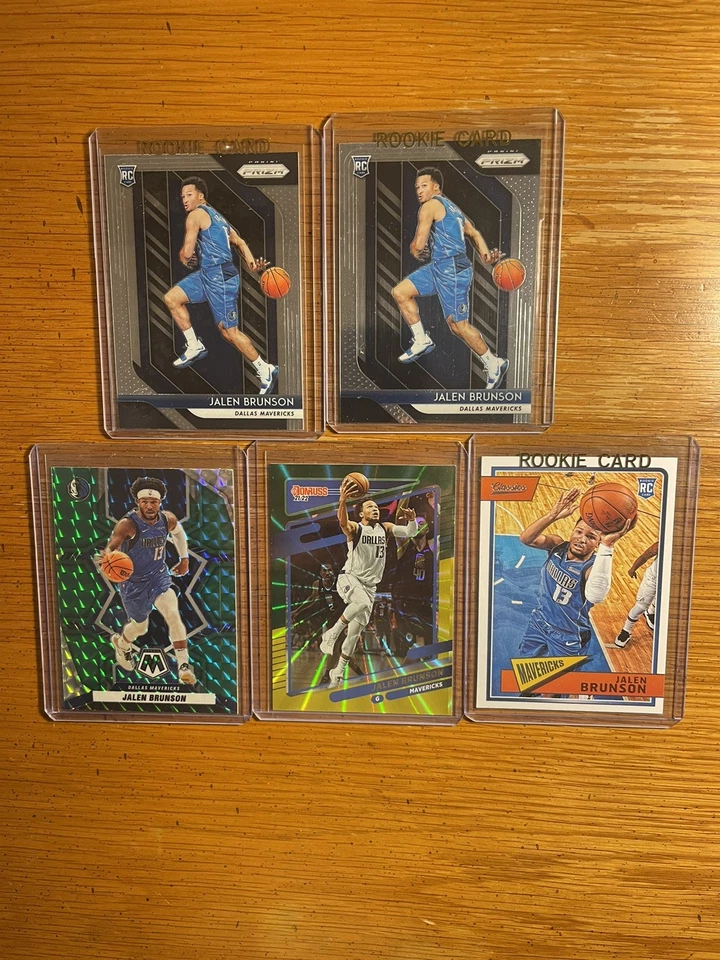 Jalen Brunson Knicks 2018-19 Rookie & Refractor Lot of (5)  Prizm & Mosaic MINT - Image 1 of 1