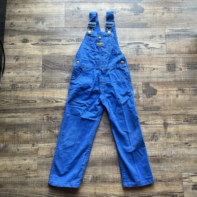 Mono vintage Oshkosh B' Gosh Vestbak hecho en EE. UU. 100 % algodón azul talla 5 Foto 1 de 4