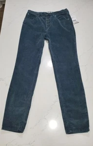 Free People Corduroy Pants Women's Gray Morning Waves Sun Chaser Skinny 27 NEW - Picture 1 of 12