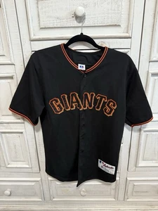 VTG MLB San Francisco Giants Jersey Russell Athletic Black Size 14/16 - Picture 1 of 5