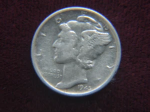1945 S Mercury Dime - Picture 1 of 2