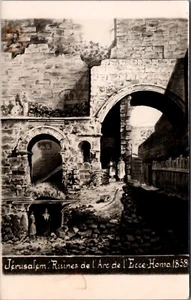 Israel Jerusalén Ruinas del Arco del Ecce Homo Palestina RPPC C035 - Imagen 1 de 2