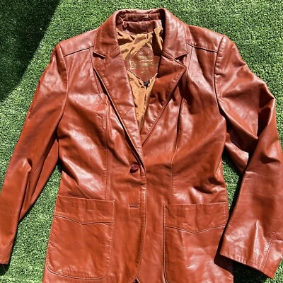 Винтажная кожаная куртка Burnt Orange Montgomery Ward The Tannery - Изображение 1 из 4