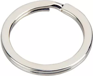 LARGE 38mm Stainless Steel Strong Split ring Pet Tag Collar Lead Disc ID Dog Cat - Picture 1 of 12