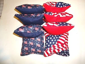 8 Cornhole Sitzsack Set USA Amerikanische Flaggen - Bild 1 von 1