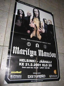 Marilyn Manson Konzert HELSINKI 2001 Finnisches Magazin Poster 48 x 78 cm  - Bild 1 von 1