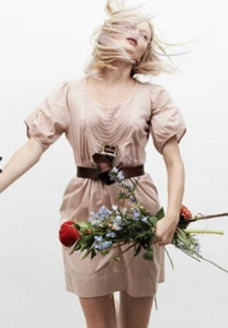 FLEUR WOOD Jasmine Sleeve Pink Beaded Dress - Size 0 (6) - BNWT RRP$245 - Picture 1 of 7