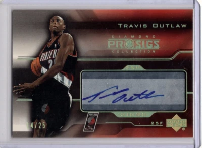 2003-04 Upper Deck Diamond Pro Sigs Travis Outlaw Autograph /25 Trail Blazers - Image 1 of 2