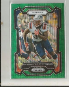 Panini Prizm 2023 RHAMONDRE STEVENSON Green Wave Prizm - Foto 1 di 1