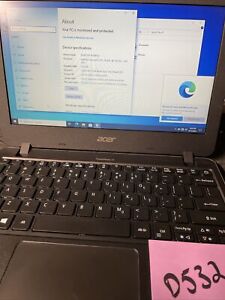 4ct Acer TravelMate B117 Laptop - Windows 10 - 11.6" 128gb SSD 4gb Intel Celeron