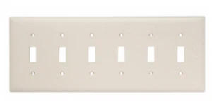 TP6LA LEGRAND PASS & SEYMOUR Kippschalter Öffnungen sechs Gang Licht Mandel TP6-LA - Bild 1 von 1