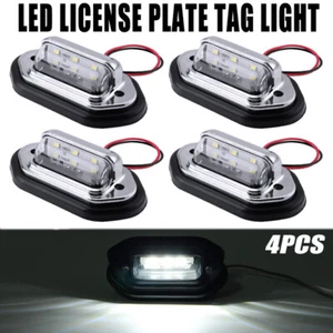 4pcs 6-LED License Plate Tag Light White Universal for Truck Trailer SUV RV Van - Picture 1 of 8