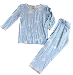 Girl’s Esme Star Pajamas Sz 12 Blue 2 Piece Set Crop Pants 1/4 Sleeve Top - Picture 1 of 7