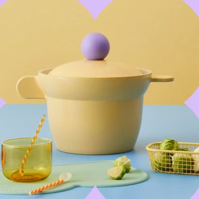 Olla de arroz antiadherente Better Finger Kitchen de 6" con 2 tapas, olla saludable de 1,6 cuartos de galón Foto 1 de 4