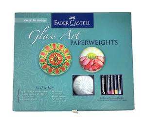 Faber-Castell Glass Art Paperweights Kit Creative Studios Premium DIY Craft NEW - Picture 1 of 15