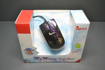 Vintage new Genius Mymouse Purple Coral serial mouse for windows 3.1 95 NT - Image 1 of 4