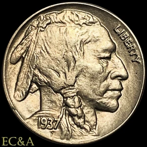 1937-D/D/S BUFFALO NICKEL (BREEN 2653) SUPERB GEM OVER-MINT MARK (BN156) - Picture 1 of 4