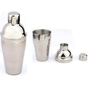16 Oz. Stainless Steel Cocktail Shaker - three parts ^c - Picture 1 of 3