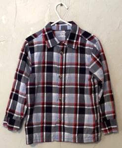 Boys 5T Long Sleeve Shirt Point Collared Multicolor Plaid Garanimals - Picture 1 of 7