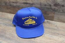 Vintage Blue Rope Mesh Hat, Mountaineer Boat Sales Inc, Beaver, WV.