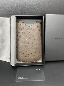Original New Case Brand Vertu Constellation V, BROWN OSTRICH CASE - Picture 1 of 4