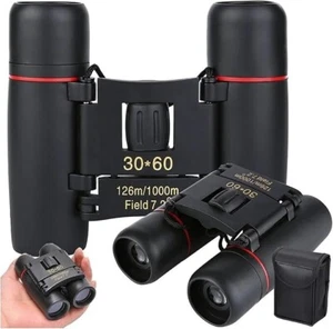 30x60 Kompakt Fernglas 12x Zoom Klappbar Outdoor Jagd Reisen mit Etui 🌄 - Bild 1 von 8