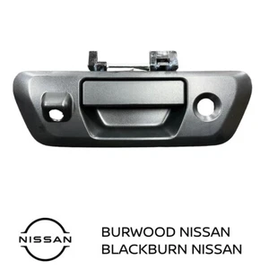 GENUINE NISSAN NAVARA D23 NP300 BLACK TAILGATE HANDLE 90606-4KJ1A - Picture 1 of 3