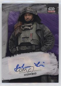 2022 Chrome Star Wars Galaxy Purple Refractor 12/50 John Tui Korso as Auto 05na