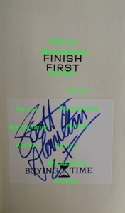 SIGNED FINISH FIRST AUTOGRAPHED SCOTT HAMILTON DONALD MILLER HARDCOVER BOOK - Picture 1 of 2
