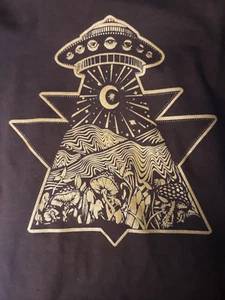 "Mushroom Field" Psychedelic Unisex T-Shirt Gr. M Braun SOL's - Bild 1 von 2