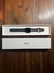 Apple Watch Series 3 38mm Space Gray Aluminum Case with Black Sport Band - Picture 1 of 4