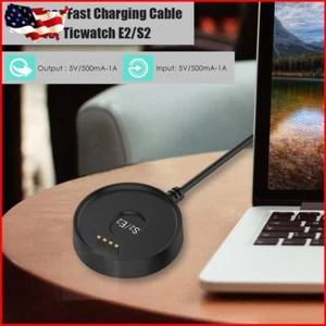 USB Smart Watch Fast Charger Cradle Charging Dock Cable for Ticwatch E2/S2 - Zdjęcie 1 z 8