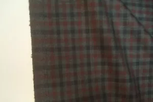 2.86 yds English Wool Fabric Luxury Super 140s Suiting 9 oz Gray Plaid 103" BTP - Picture 1 of 3