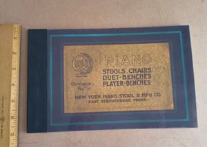 New York Piano Stool Mfr Co (1894) CATALOGUE Stools Chairs Duet+ Player Benches - Picture 1 of 18