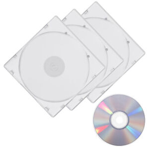 10-100 Standard Clear Tray CD Jewel Case Slim PP DVD Disc Storage Cover Sleeves