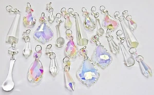 24 cristales de araña transparentes e iridiscentes gotas de vidrio para boda captadores de sol - Imagen 1 de 12