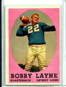 1958 Topps Football #2 Bobby Layne EX Detroit Lions - Foto 1 di 3