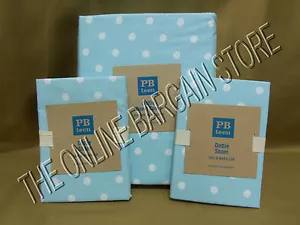 Cubierta de edredón Pottery Barn Teen Dottie cama completa reina FQ fundas estándar azul pálido - Imagen 1 de 1