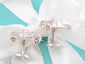 Authentische Tiffany & Co Silber Vintage Rolls Royce Auto Manschettenknöpfe Box Etui Karte - Bild 1 von 7